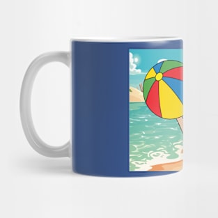 Beach Volleyball On The Beach Training Fan Mug